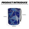 thumbnail image 4 of Round Car Trash Can 7×5.9in Waterproof, Durable, Not Easy To Fade, Easy To Install And Disassemble To Prevent Interior Pollution Royalblue Geometric Lines_2, 4 of 7