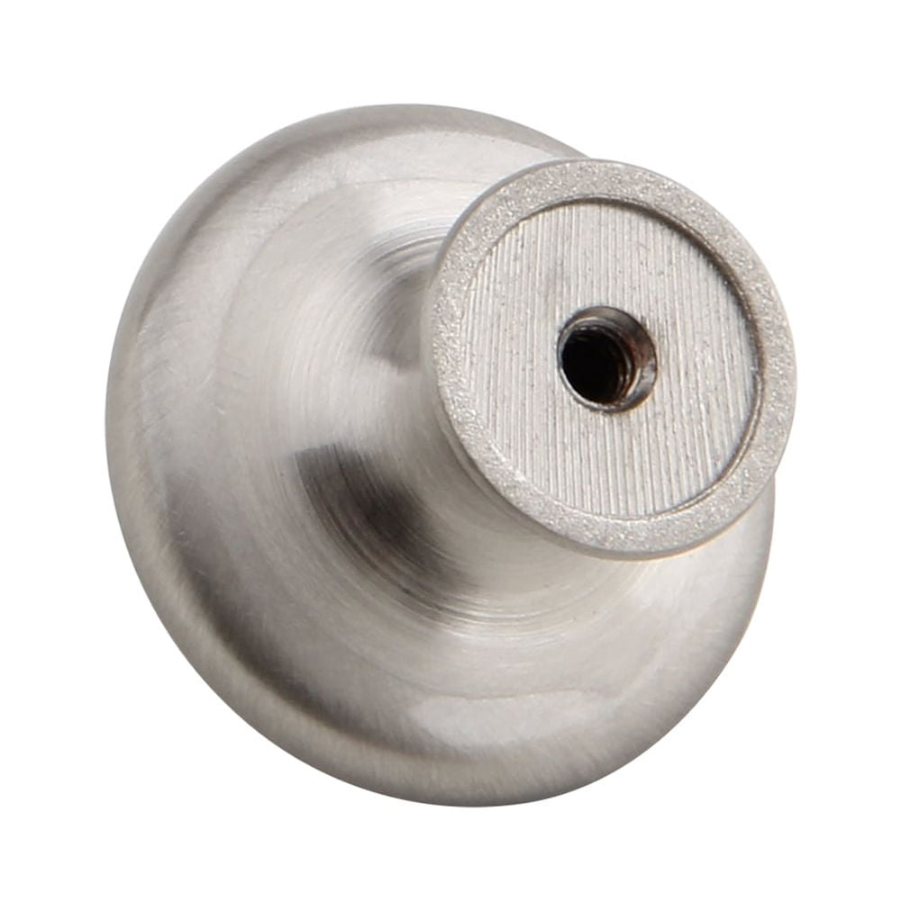 Silverline K2003-BSN Cabinet Hardware Knob 10 Pack 1-3/8 inch x 22H (mm) Brushed Satin Nickel