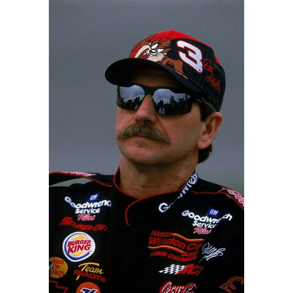 Dale Earnhardt Racing Car Driver Wall Poster - 12x18 Inch Laminated Poster - Stunning Detail and Bold Colors