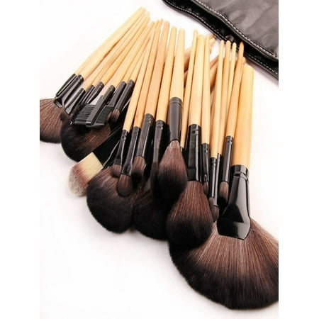 - 32pcs Professional Soft Cosmetic Eyebrow Shadow Makeup Brush Tool Set Kit Bag
