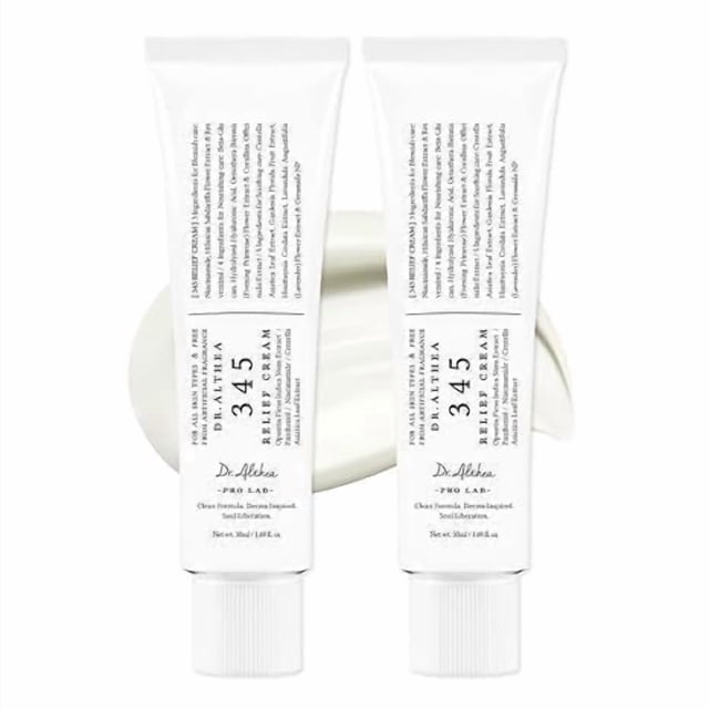 2pc Dr.Althea 345 Relief Cream | Moisturizer for Soothing Recovery and Blemish Care with PDRN & Niacinamide Skin Care for All Skin Types, 1.69 Fl Oz 50ML