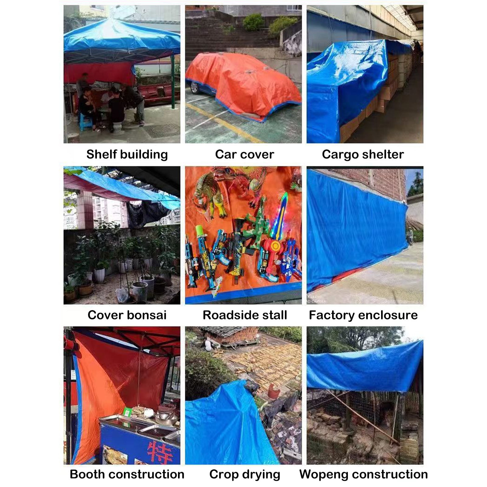 Darzheoy Heavy Duty Tarp Cover, Thick Tarps Waterproof Tear and Rip Proof UV Resistant Tarpaulin with Reinforced Grommets and Edges