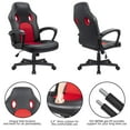 thumbnail image 7 of Lacoo Faux Leather Computer Gaming Chair Office Desk Chair with Lumbar Support, Red, 7 of 7