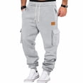 thumbnail image 2 of mikdeno Men's lightweight fleece Cargo Jogger Sweatpants, Sizes S-3XL, 2 of 7