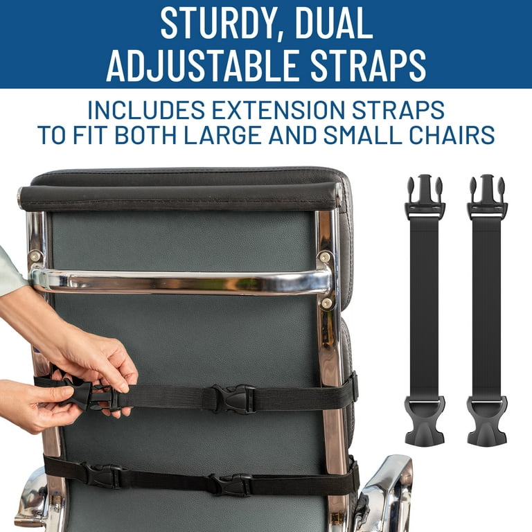 Lumbar Back Support with Nylon Straps for Secure sitting with Leaf designed  backing for Comfort –