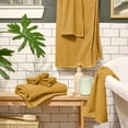 thumbnail image 3 of Beautiful by Drew Barrymore 6-Piece Dot Bath Towel Set, Soft 100% Cotton, Amber Yellow, 3 of 6