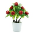 thumbnail image 1 of Plantas artificiales en maceta, decoración del hogar, decoración de escritorio con maceta blanca, mini plantas falsas Manzana, 1 of 9