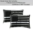 thumbnail image 4 of Beartech 3 Pcs American Flag Bedding Set Queen Size Holiday American Flag Duvet Cover American Flag Quilt Cover White Gray Stripe Independence Day Decor, 4 of 9