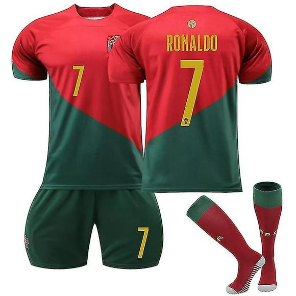 Christiano Ronaldo Portugal National Team Football Kits Soccer Jersey Training T-shirt Suit 22/23