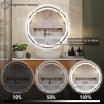 thumbnail image 4 of 32Inch LED Bathroom Mirror Round Anti-Fog Wall Mounted Lighted Vanity Mirror Frameless Dimmable Round Bathroom Vanity Mirror, 4 of 6