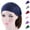 Green, variant on Wide Elastic Head Wrap for Women and Girls Stretchy Solid Color Sports Turban and Bandeau Hair Accessory