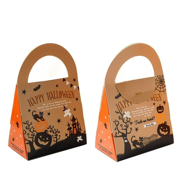 Tyidzon 5pc Portable Halloween Candy Wrapping Boxes Halloween Candy Boxes Tote Bags