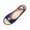 Blue, variant on Women Summer Flat Sandals Metal Leopard Head Fish Mouth Open Toe Slip On Mules for Daily Casual Beach Wear