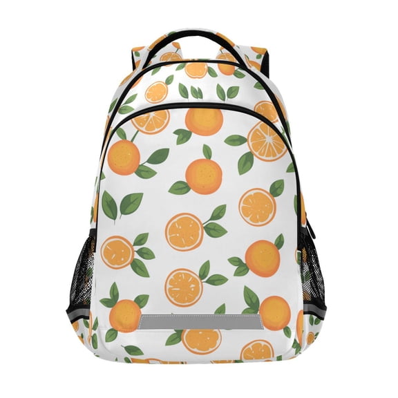 FORMRS Kids School Backpack Elementary Student Unisex Travel Bookbag with Reflective Stripes, Orange