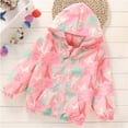 thumbnail image 5 of kamemir Kids Baby Toddler Girls Rain Jacket Zipper Full Print Hooded Waterproof Windbreaker Outerwear Jackets(Pink,90), 5 of 5