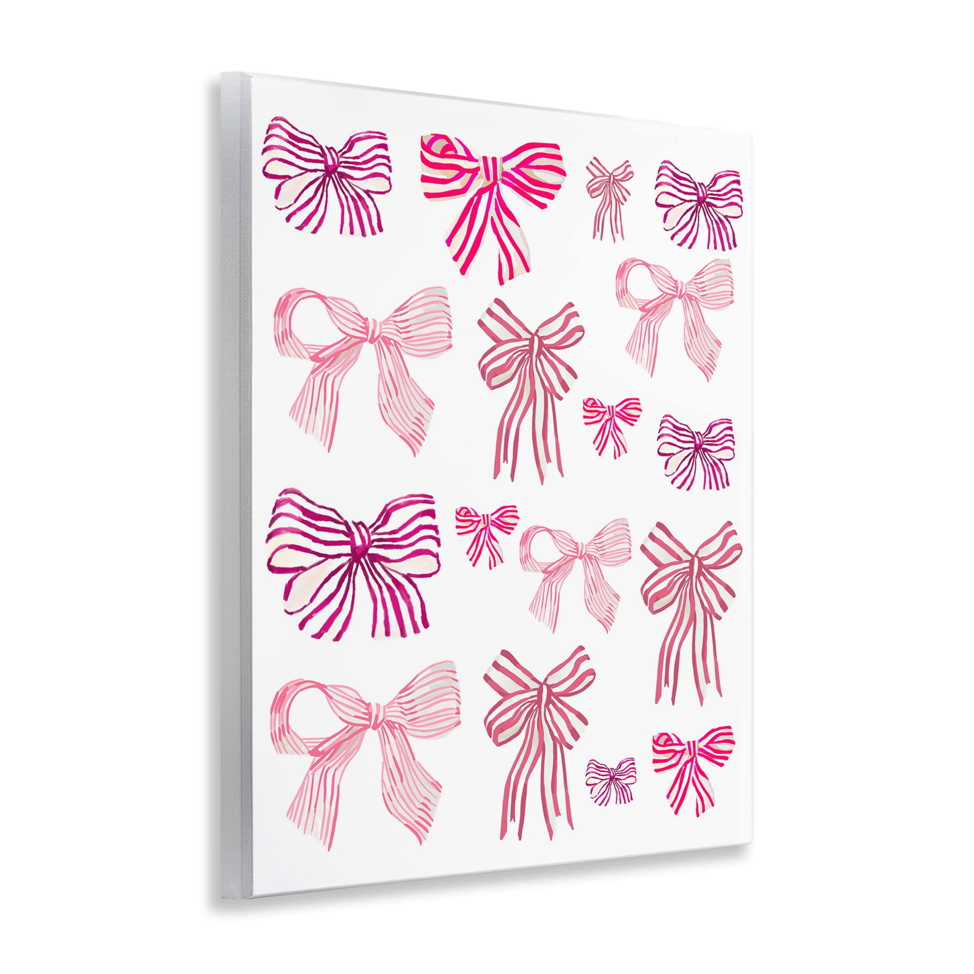 Stupell Industries Varied Pink Bows Beauty & Fashion Painting Unframed Art Print Wall Art, 11 x 14