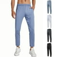 thumbnail image 1 of Styesk Pantalon Homme Couleur Unie Droit Baril Haute Élasticité Extérieur Course Basketball Entraînement Physique -Sec, 1 of 3