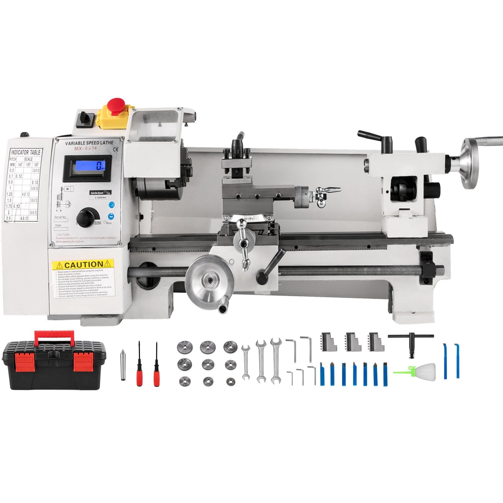 WEN ML712, 7 in X 12 in Benchtop Metal Lathe 4 A 0.75 HP 2500 RPM