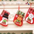 thumbnail image 4 of QHUDLV 4PCS Christmas Red Sock Gift Bags Xmas Snowman Stocking Bags Cute Treat Bags with Red Hanging Loop Party Favors Stockings for Home Party Favors, 4 of 9