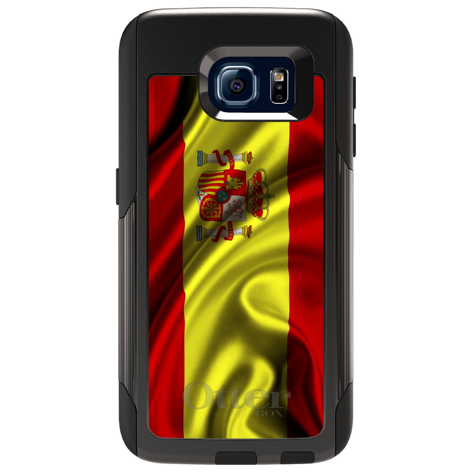 DistinctInk Custom Black OtterBox Commuter Series Case for Samsung Galaxy S6...