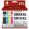 thumbnail image 1 of Cartucho de tinta ALLWORK CLI-281XXL compatible, paquete de 4, 1 of 6