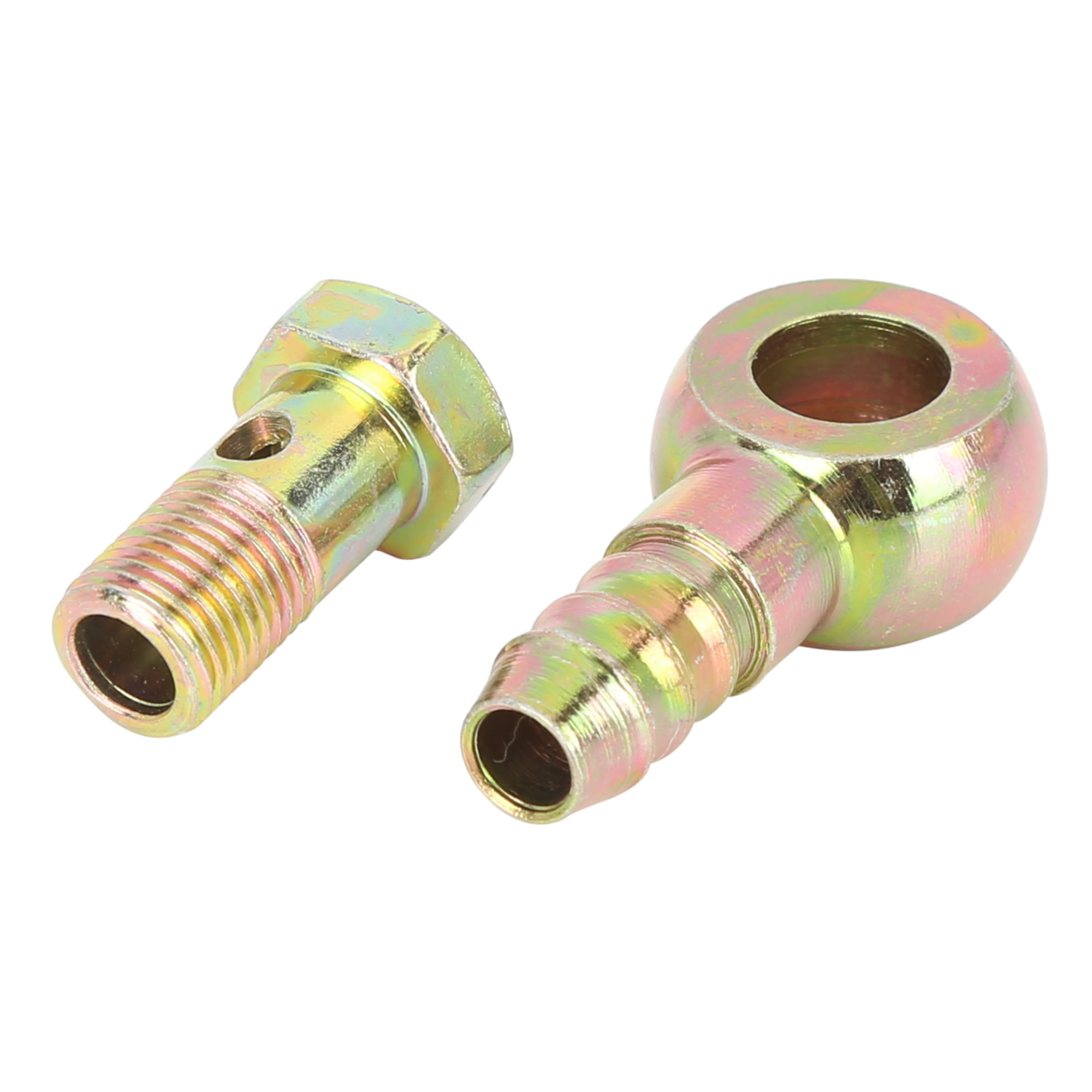 X AUTOHAUX 8mm Banjo Hose Barb Bolt Fittings Metal for Motorcycle Car 2 Sets X AUTOHAUX 8mm Banjo Hose Barb Bolt Fittings Metal for Motorcycle Car 2 Sets
