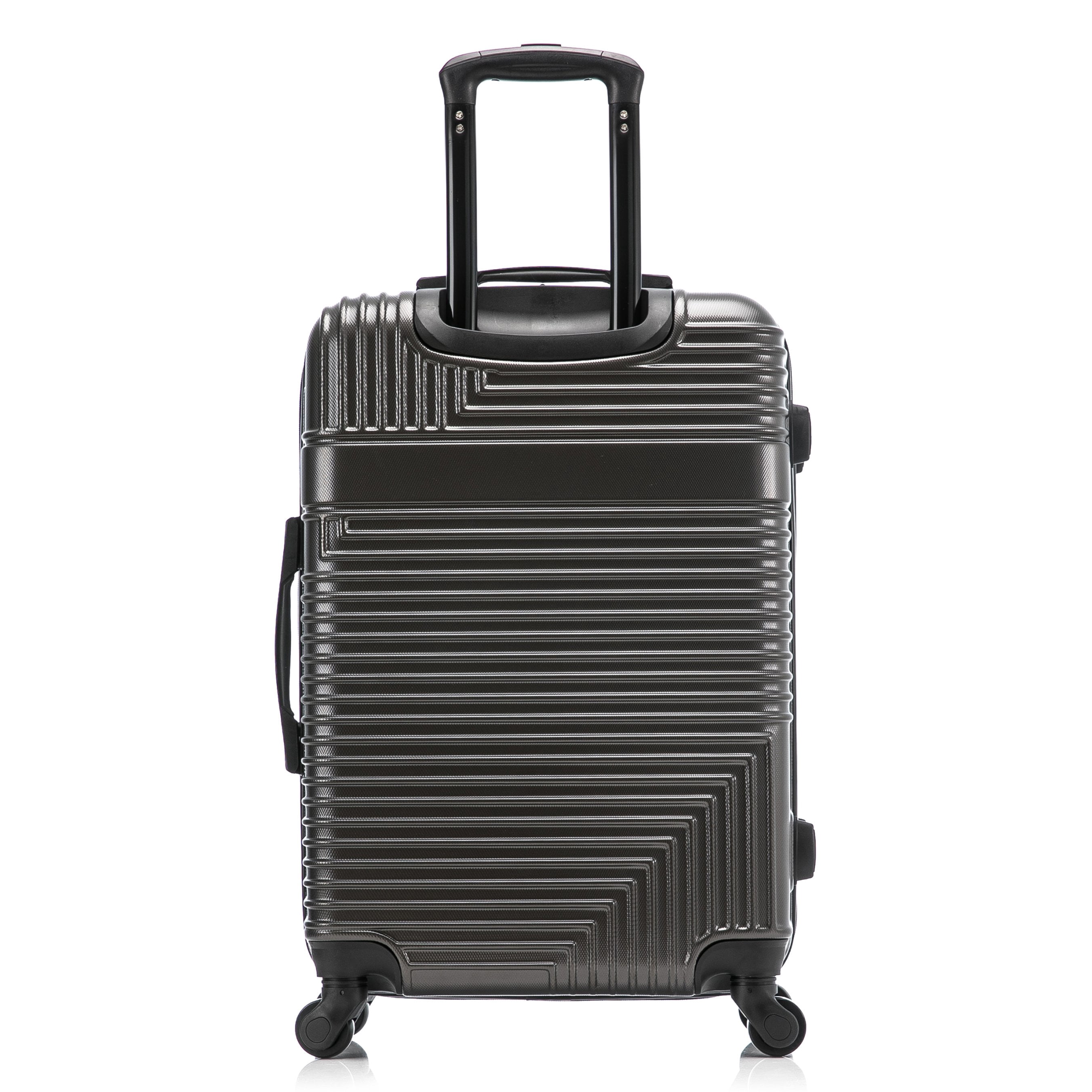 InUSA Resilience 24" Hardside Lightweight Luggage with Spinner Wheels, Handle, and Trolley, Charcoal