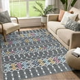 thumbnail image 2 of Hasoo Washable Rug for Living Room 8' x 10' Vintage Boho Indoor Large Carpet for Bedroom Home Office Gray, 2 of 6