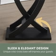 thumbnail image 6 of Pemberly Row Criss-Cross Chairside End Table in Black Wood Finish, 6 of 8