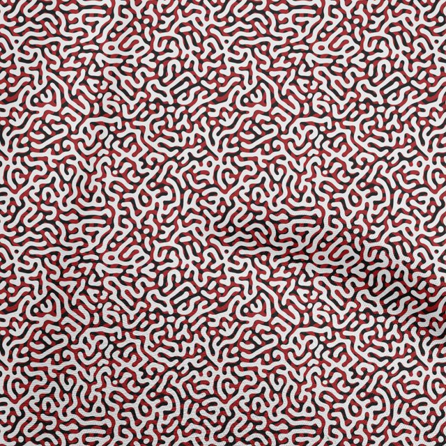 oneOone Cotton Poplin Twill Red Fabric Abstract Sewing Craft Projects Fabric Prints By Yard 56 Inch Wide