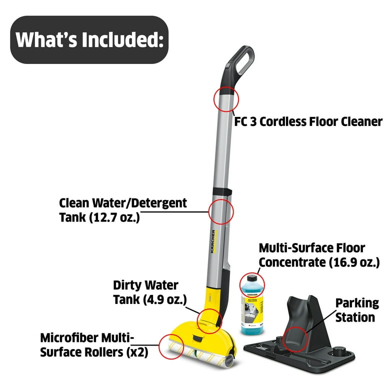 Karcher FC 7 Cordless Automatic Hard Floor Cleaner Perfect for Laminate,  Wood