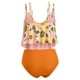 thumbnail image 1 of Conjunto de bikini dividido con estampado de girasol en contraste de pecho alto sexy para mujer Conjuntos de traje de baño de dos piezas Fridja nalpqowj52986, 1 of 3