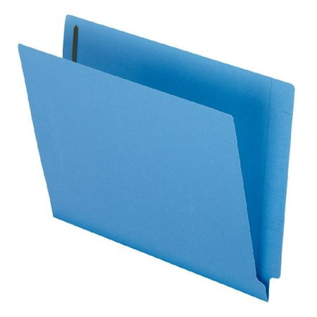 Esselte Fastener Folder - Reinforced End Tab Expansion Folder, Two Fasteners, Letter, Blue, 50/box