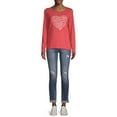 thumbnail image 5 of EV1 from Ellen DeGeneres Holiday Heart Long Sleeve T-Shirt Women's, 5 of 7