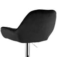 thumbnail image 6 of Elama 2 Piece Adjustable Velvet Bar Stools in Black with Chrome Base, 6 of 8