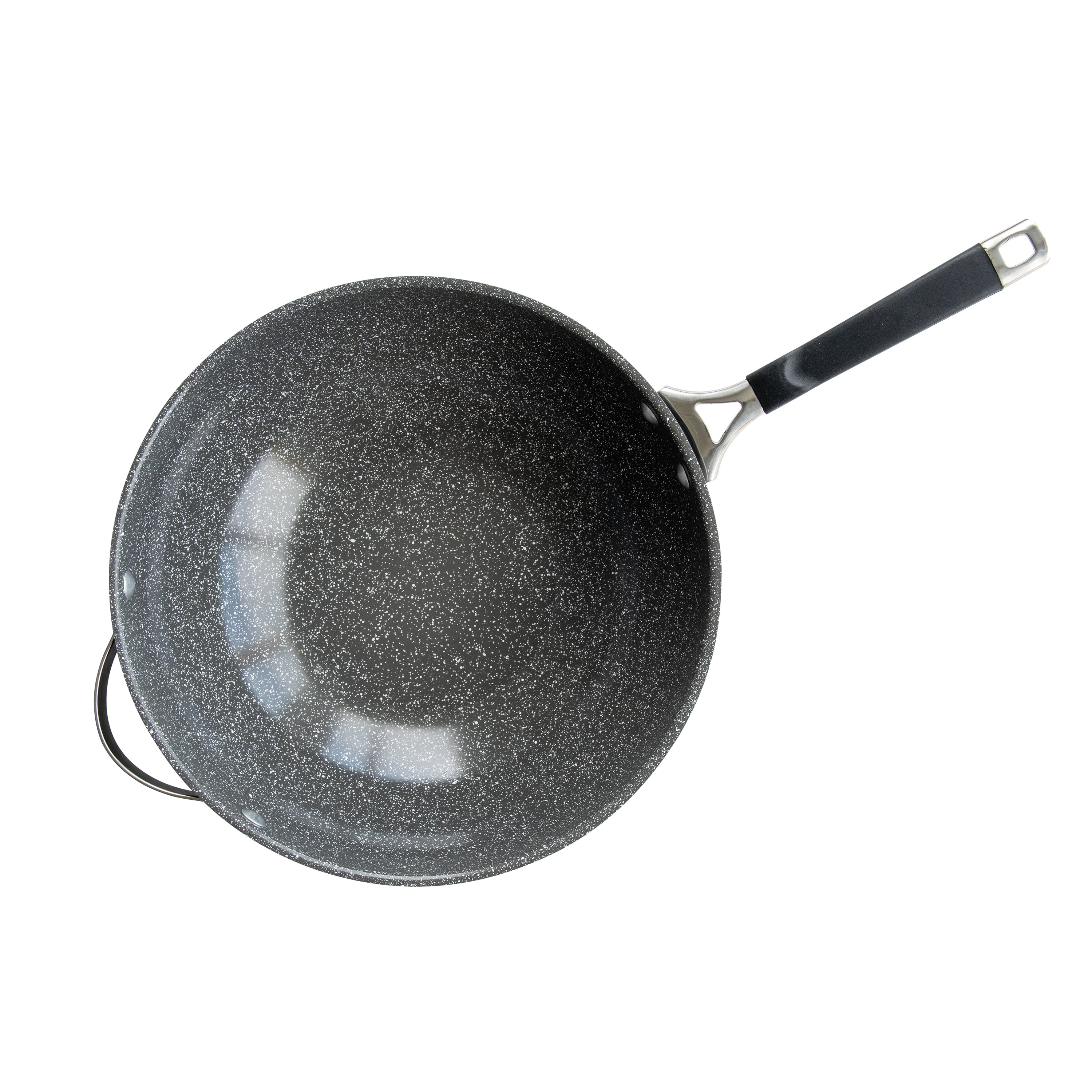 Nordic Ware 12" Verde Ceramic Coated Wok, Gray with Speckle
