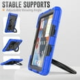 thumbnail image 4 of iPad 10.2 inch Case, iPad 9th/8th/7th Gen Case with 360° Ring Holder, Dteck Heavy Duty 3 in 1 Shockproof Bumper Full Body Drop Protection with Built-in Screen Protector, Blue+Black, 4 of 8