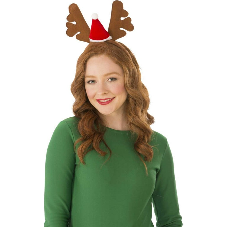 Reindeer Antlers Brown Fur Costume Accessories Unisex Reindeer Antlers Brown Fur Costume Accessories Unisex
