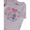 thumbnail image 2 of Disney Lilo & Stitch Girls' Love Angel T-Shirt Color: purple Size: 14 - 16, 2 of 3