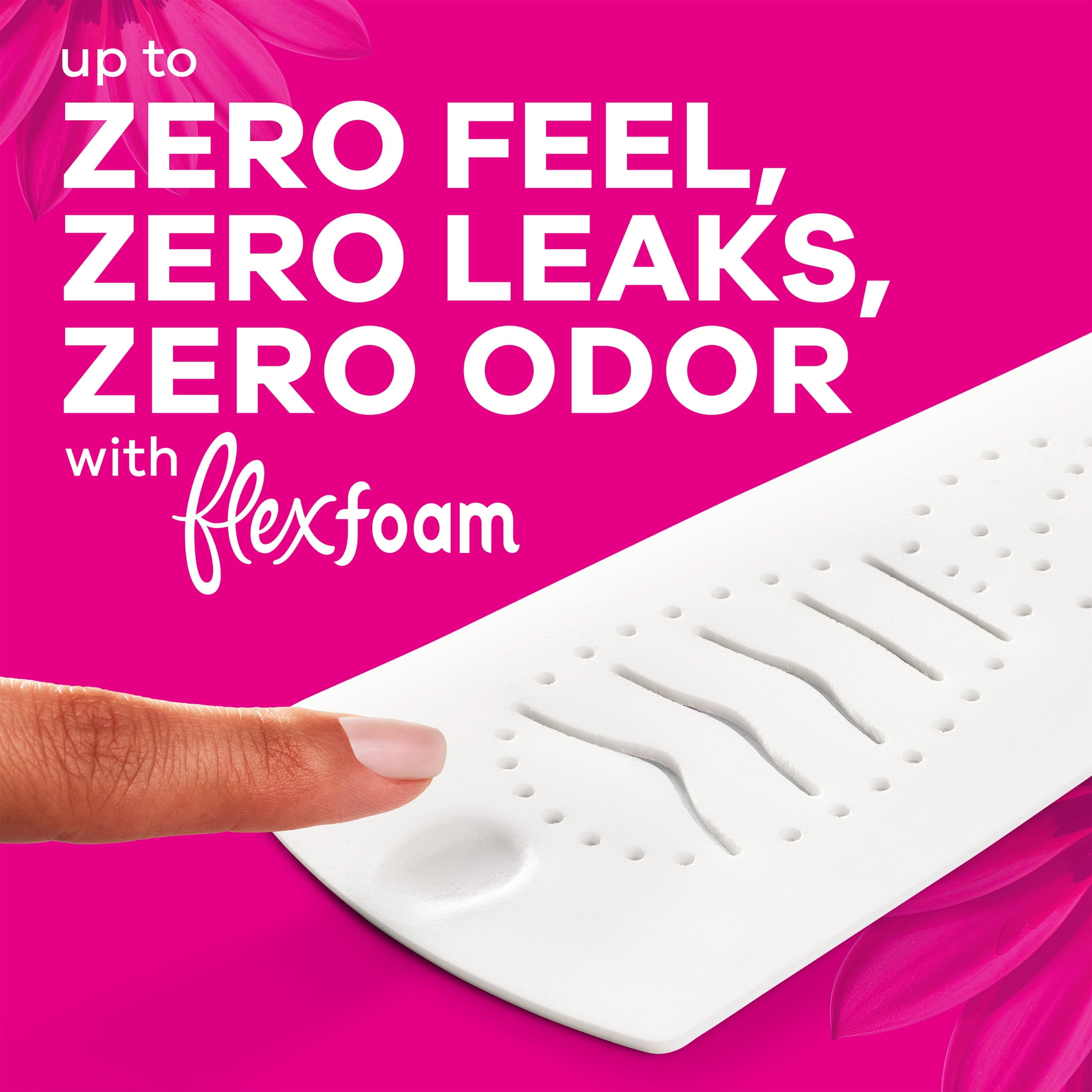 (6 pack) Always Radiant with FlexFoam Pads, Size 2, Heavy, Wings, 48 Count