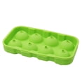 thumbnail image 1 of Molde de silicona Molde de bola de hielo redondo de 8 cavidades Molde para hacer cubitos de hielo para frutas Bandeja para hacer bricolaje Utensilios para hornear, Verde Irene Inevent HA004937-05, 1 of 2