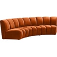thumbnail image 6 of Meridian Furniture Infinity Cognac Velvet 2pc. Modular Sectional, 6 of 9