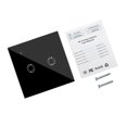 thumbnail image 3 of Monstrate WIFI Smart WiFi Panel de pared Luz LED Interruptor de atenuación táctil Control remoto por voz Electrónica Negro 2 vías, 3 of 8