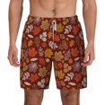 thumbnail image 3 of Uemuo Autumn Forest3 Pattern Mens Swim Trunks Quick Dry Board Shorts with Mesh Lining, Stretch Beach Shorts Quick Dry No-Chafing Board Shorts-X-Large, 3 of 9