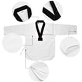 thumbnail image 2 of Uniforme de Taekwondo de algodón completo, ropa deportiva, disfraz de Karate para adultos y niños (180), 2 of 10