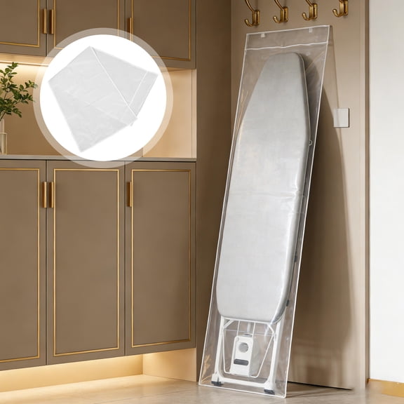 ETHZZLE Transparent PVC Ironing Board Dust Cover for Home Efficient Protection