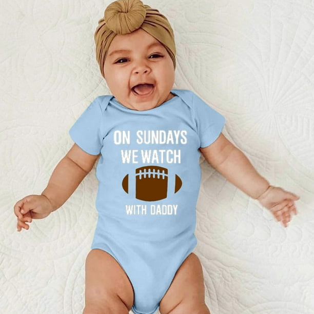 Gibobby Panalero de algodon con estampado de Rugby y letras de manga corta para ninos y ninas mono para recien nacidos ropa para ninos Azul 6 9 Meses Walmart en linea