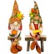 thumbnail image 1 of Juego de 2 bandejas escalonadas de gnomo navideño, decoración de gnomo de otoño, gnomo de granja para el hogar, gnomo sueco, día de Acción de Gracias, decoración de cosecha, regalo, decoración ac, 1 of 5