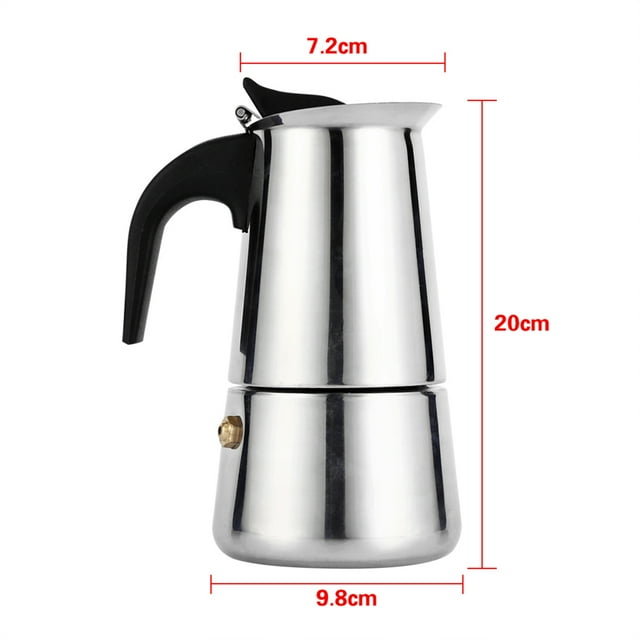 Sturdy Durable High-Temperature Exquisite Appearance Moka Coffee Maker, Convenient Coffee Maker Stove, For Office Tea Restaurant Home Coffee Shop