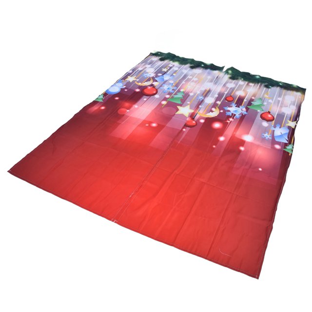 D Cortinas opacas navideñas, impresión digital 3D Navidad D Decoración navideña Cortina de ducha Cortina navideña Diseño a prueba de futuro